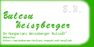 bulcsu weiszberger business card